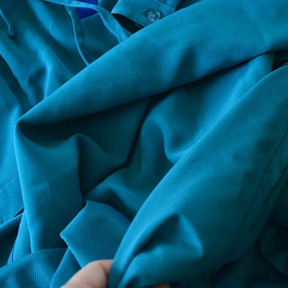 Teal lined 3/4  length sleeve dress - Picture 5 of 9
